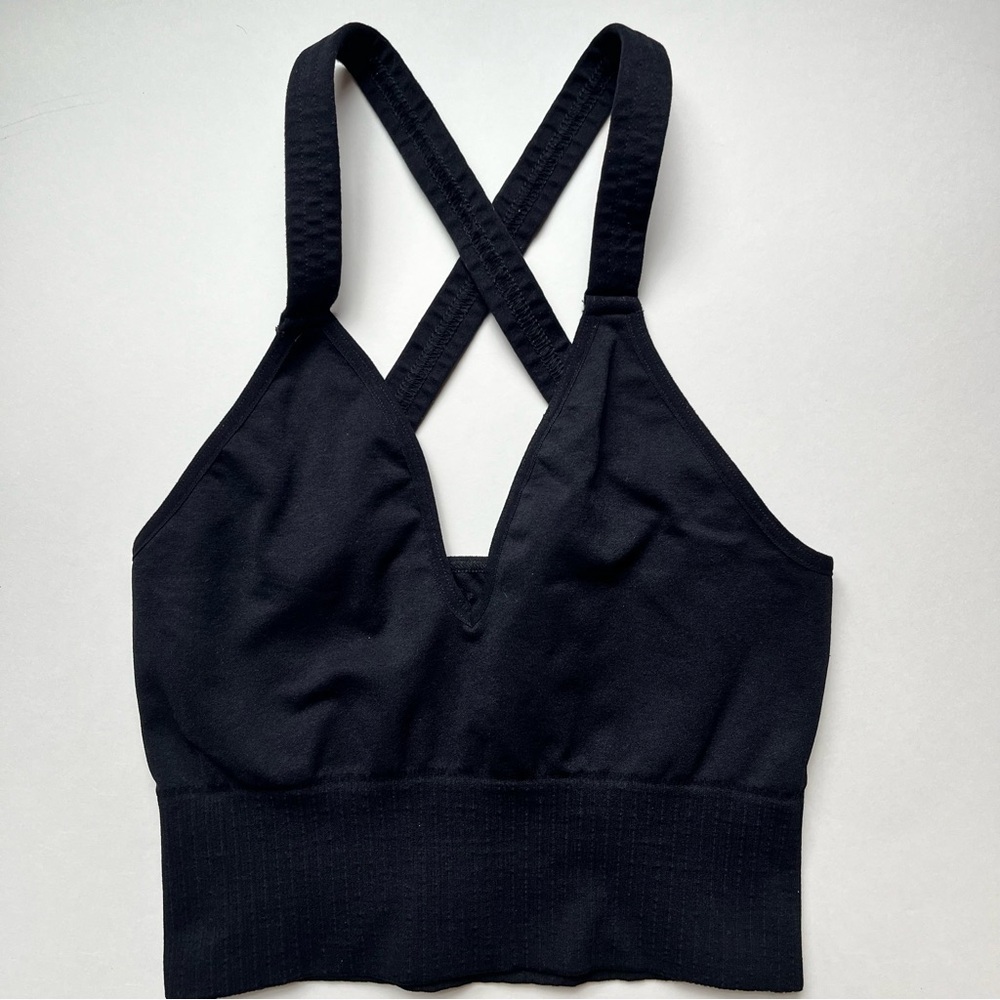 FP Movement - Black Crisscross Strap workout bra- size xs/s